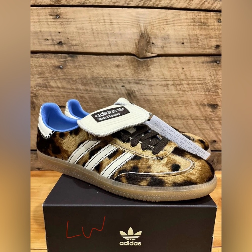 Wales Bonner x Adidas Samba pony hair leopard. Size 35-36 eu